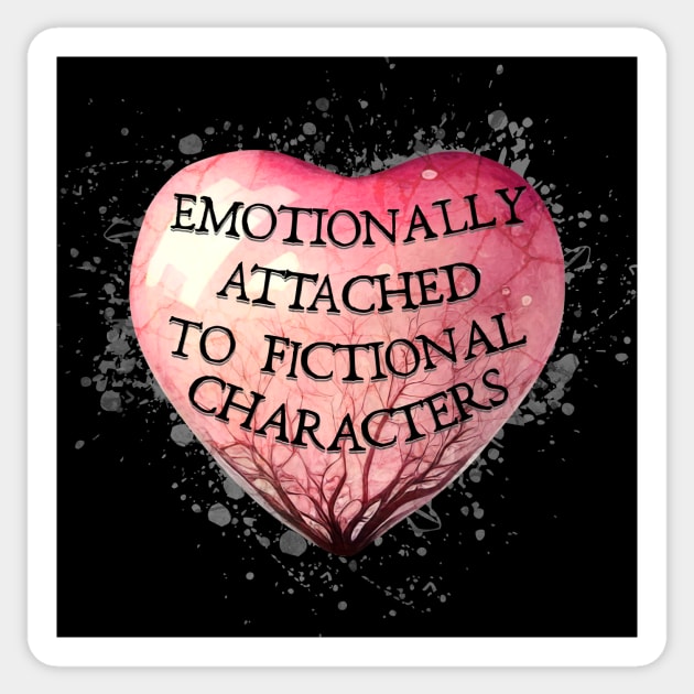 Emotionally attached to fictional characters red heart Sticker by sigmarule